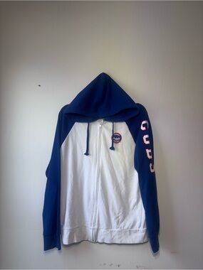 New Era Unisex Chicago Cubs Zip Up Hoodie Blue White MLB M